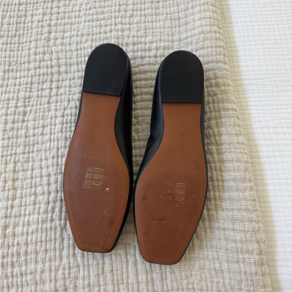 Madewell Black Square-Toe Ballet Flats with Bow - Picture 4 of 4